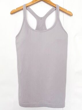 Lululemon Ebb to Street Tank Top Seamless Hip Length Size 12 Faint Lavender **